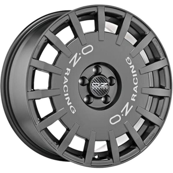 OZ Racing Rally Racing Dark Graphite Silver Lettering 7x17 5x114.3 ET45 CB75,0 60° 650 kg W01A50256T9