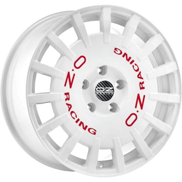 OZ Racing Rally Racing Race White Red Lettering 8x17 5x112 ET45 CB75,0 R12 700 kg W01A3320533