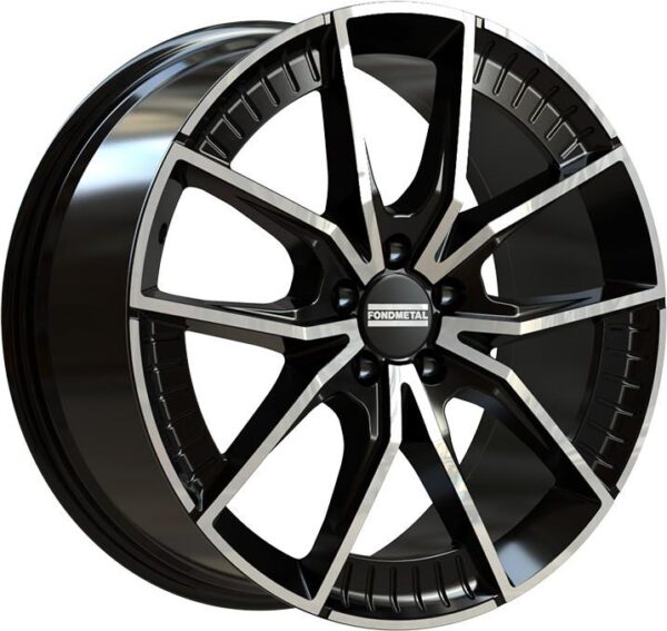 Fondmetal Elatha Glossy Black Machined 8x18 5x112 ET45 CB66,6 R13 800 kg RF19103
