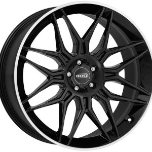 Dotz LongBeach dark Black/polished lip 10,5x21 5x112 ET50 CB66,6 R14 1045 kg OLO1R8BL50M