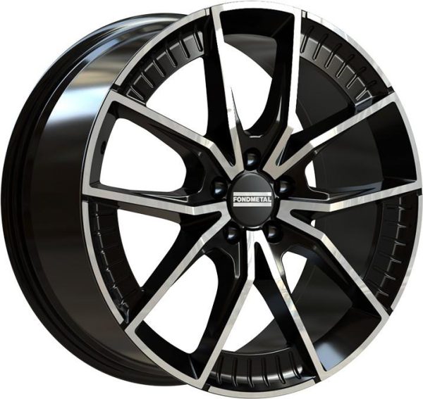 Fondmetal Elatha Glossy Black Machined 8,5x19 5x112 ET45 CB66,6 R13 850 kg RF19090