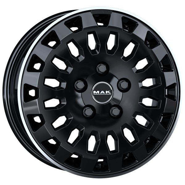 MAK Overland Gloss Black Mirror Ring 6,5x16 6x120 ET51 CB74,5 60° 1275 kg F6560RVGL51TR