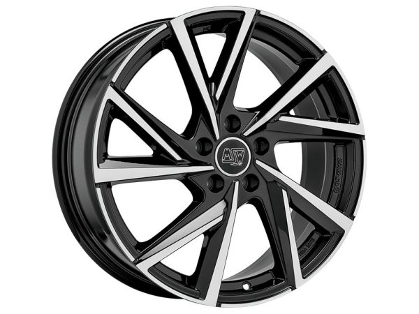 MSW 80-5 Gloss Black Full Polished 8x19 5x112 ET45 CB57,1 R13 780 kg W19381006T56
