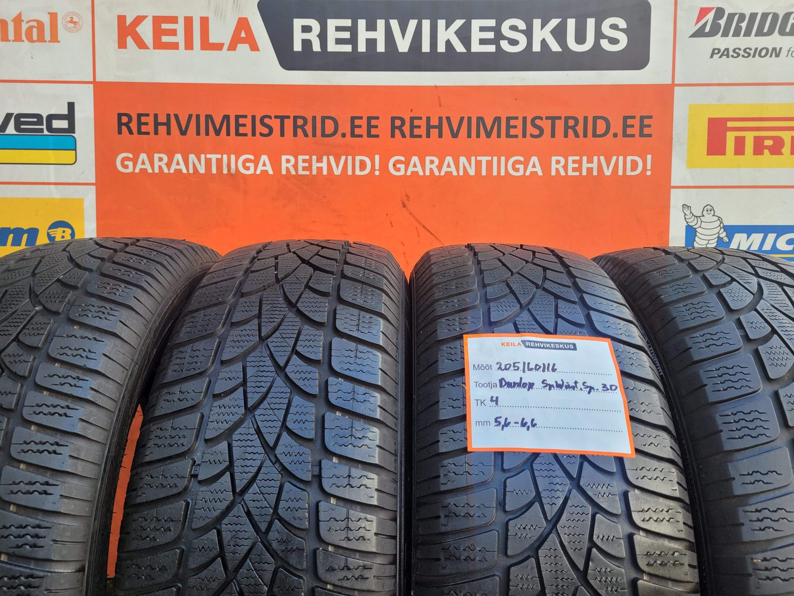 #205/60/16 Dunlop SpWinterSport3D