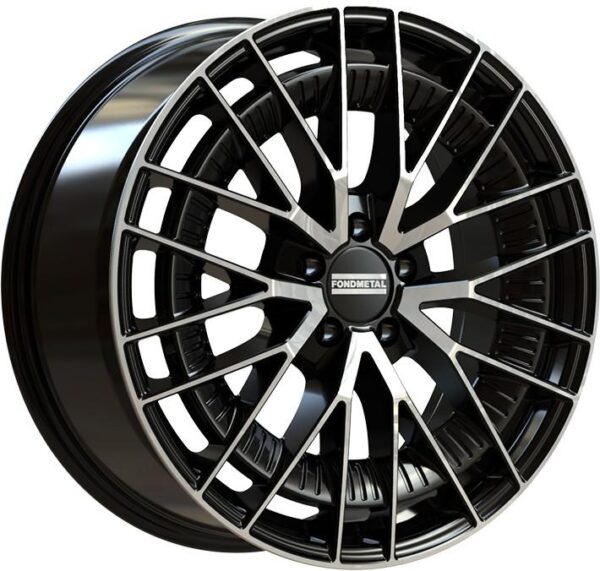 Fondmetal Kari Glossy Black Machined 9,5x20 5x112 ET22 CB66,6 (Long Bolt) R14 1000 kg RF19270
