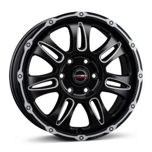 Borbet CW8 black rim window polished matt 8x18 5x130 ET45 CB84,1 60° 1200 kg 222737