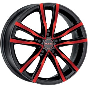 MAK Milano Black And Red 8x18 5x114.3 ET40 CB76,0 60° 725 kg F8080MIBR40FF