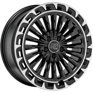 MSW 32 Gloss Black+Diamond Lip 8x19 5x112 ET34 CB73,1 60° 900 kg W19447502TGA