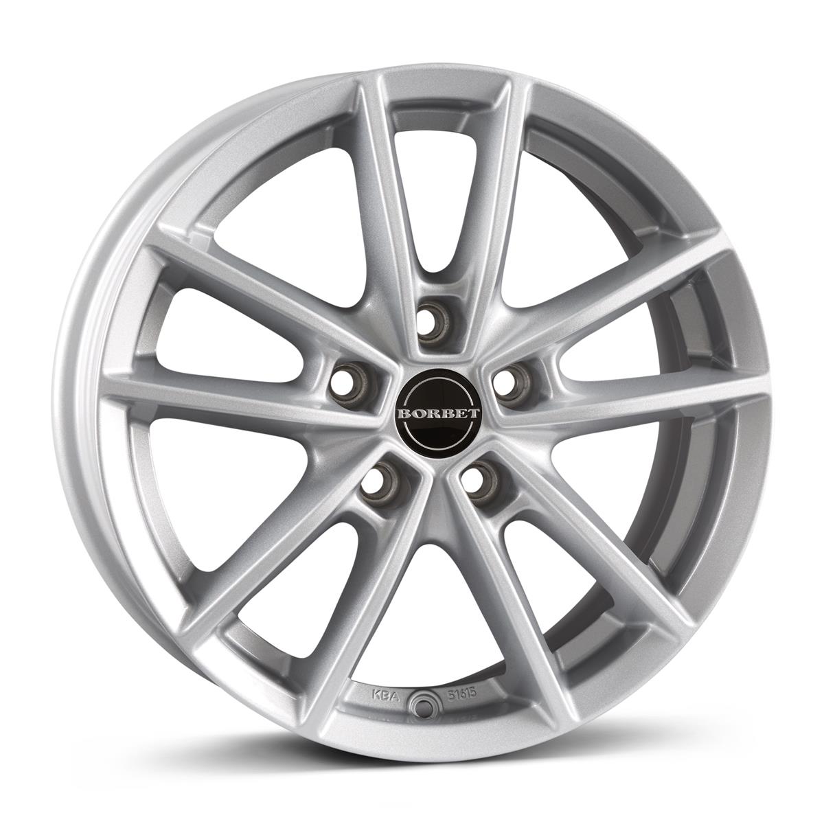 Borbet W Crystal Silver 6x15 5x112 ET43 CB57,1 R13 650 kg 496615