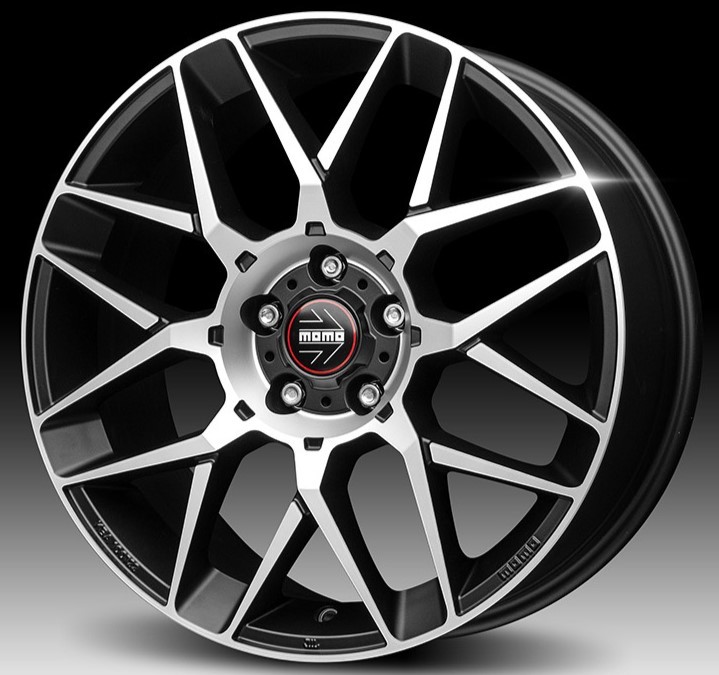 Momo REVENGE EVO 2.0 Matt Black Polished 7x17 5x100 ET38 CB72,3 60° 630 kg W2RE70738500E