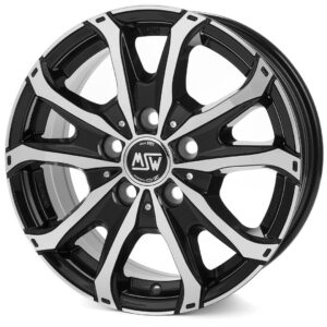 MSW 48 Van Gloss Black Full Polished 7x17 5x108 ET46 CB65.1 60° 1300 kg W19328001T56