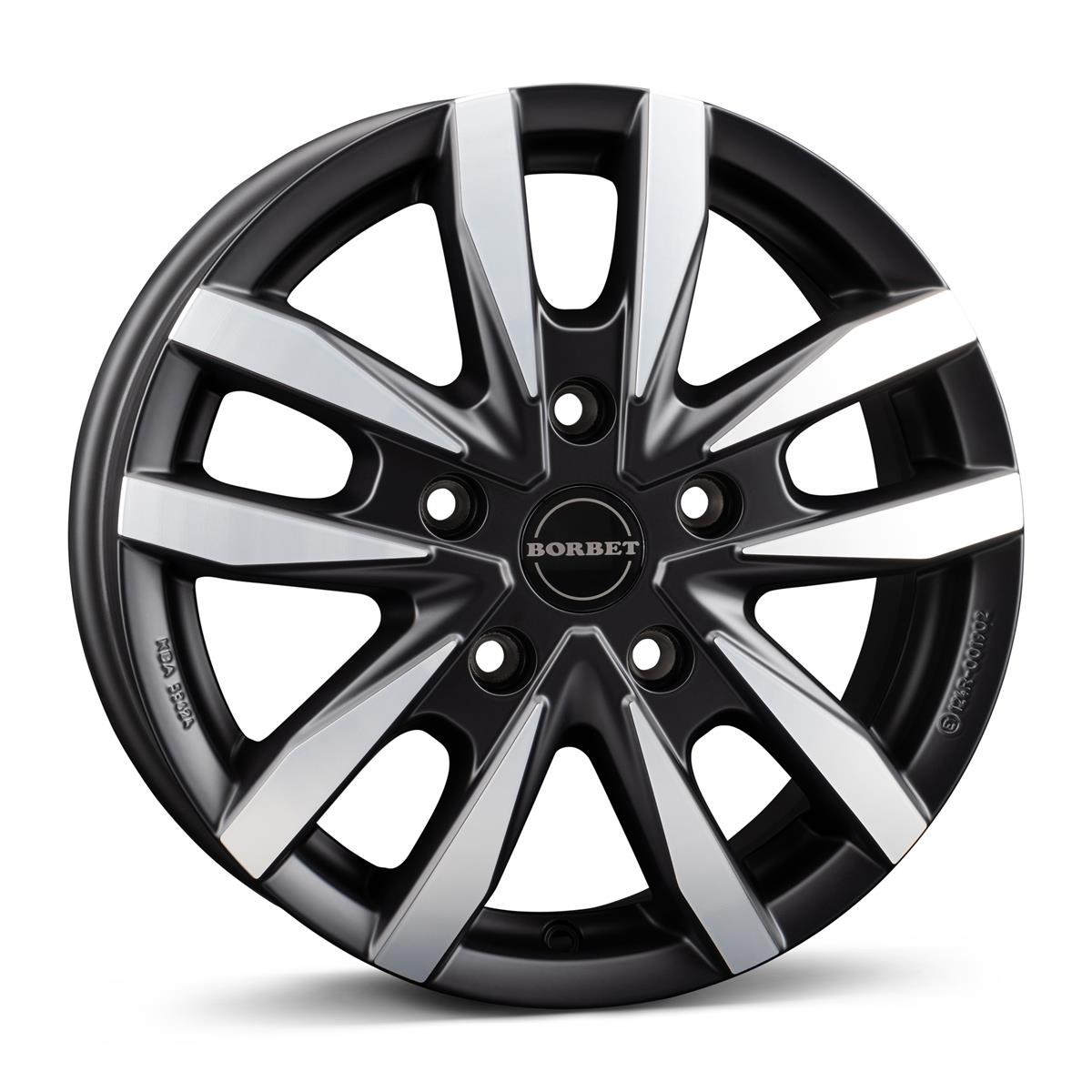 Borbet CW5 black polished matt 6x16 5x130 ET68 CB78,1 60° 1400 kg 497706