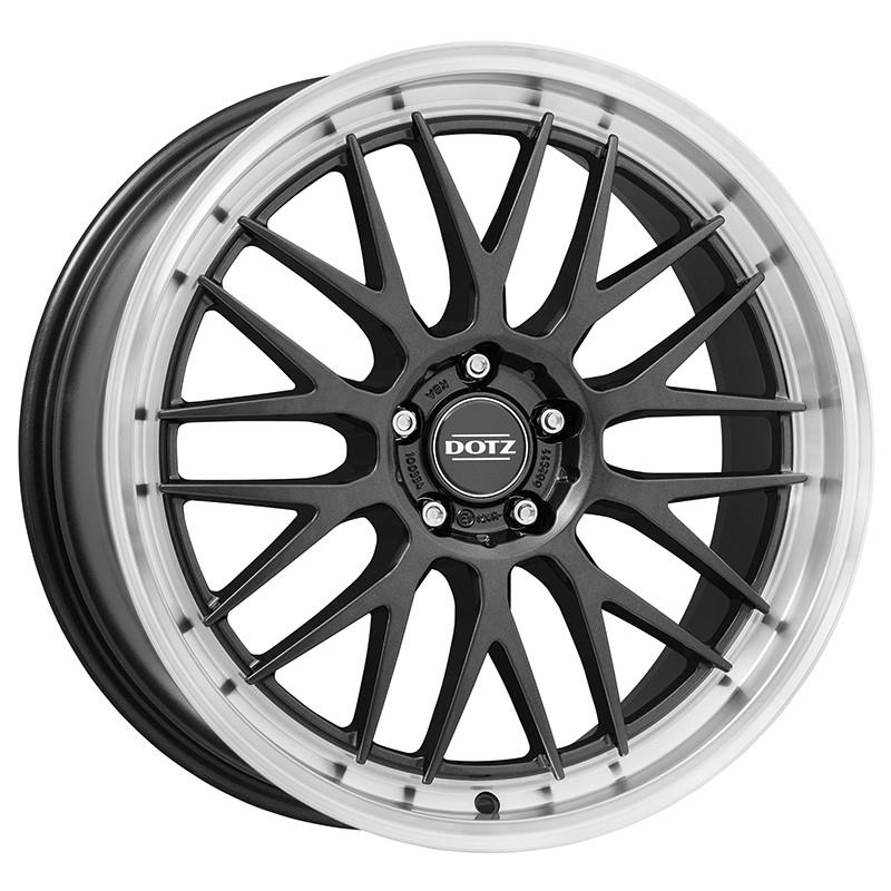 Dotz Bilbao dark Gunmetal/polished lip 9,5x19 5x112 ET44 CB70,1 60° 780 kg OBI9N8FL44