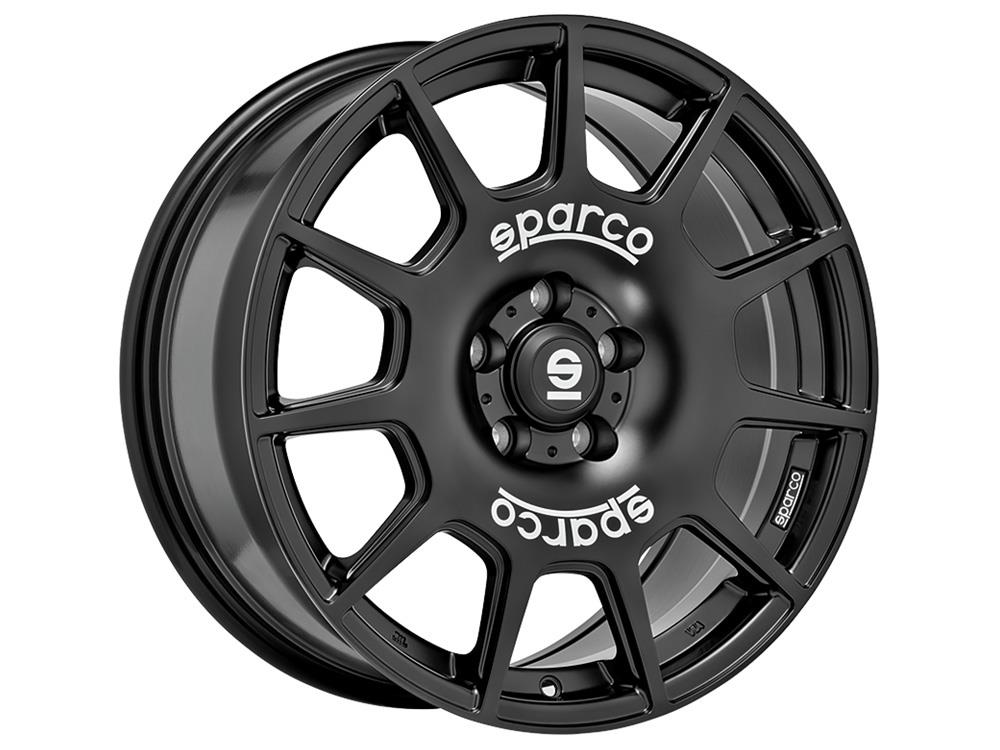 Sparco Terra Matt Black White Lettering 8x18 5x120 ET45 CB65,1 R14 860 kg W29073003P4