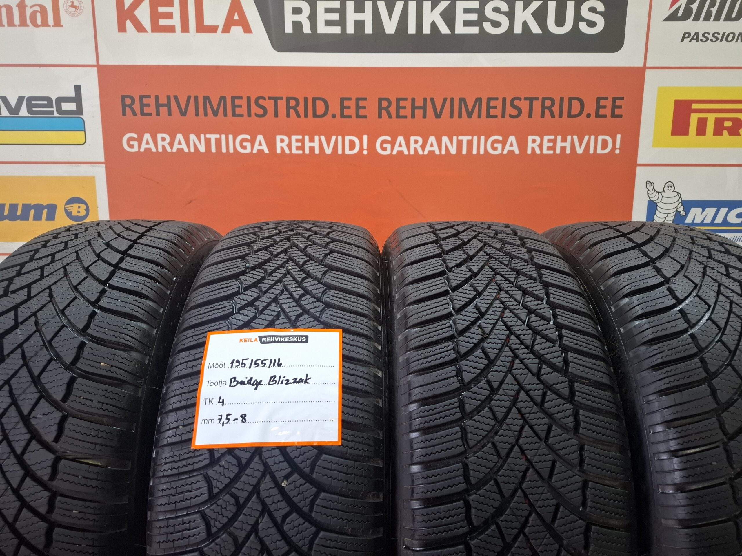 #195/55/16 Bridgestone Blizzak