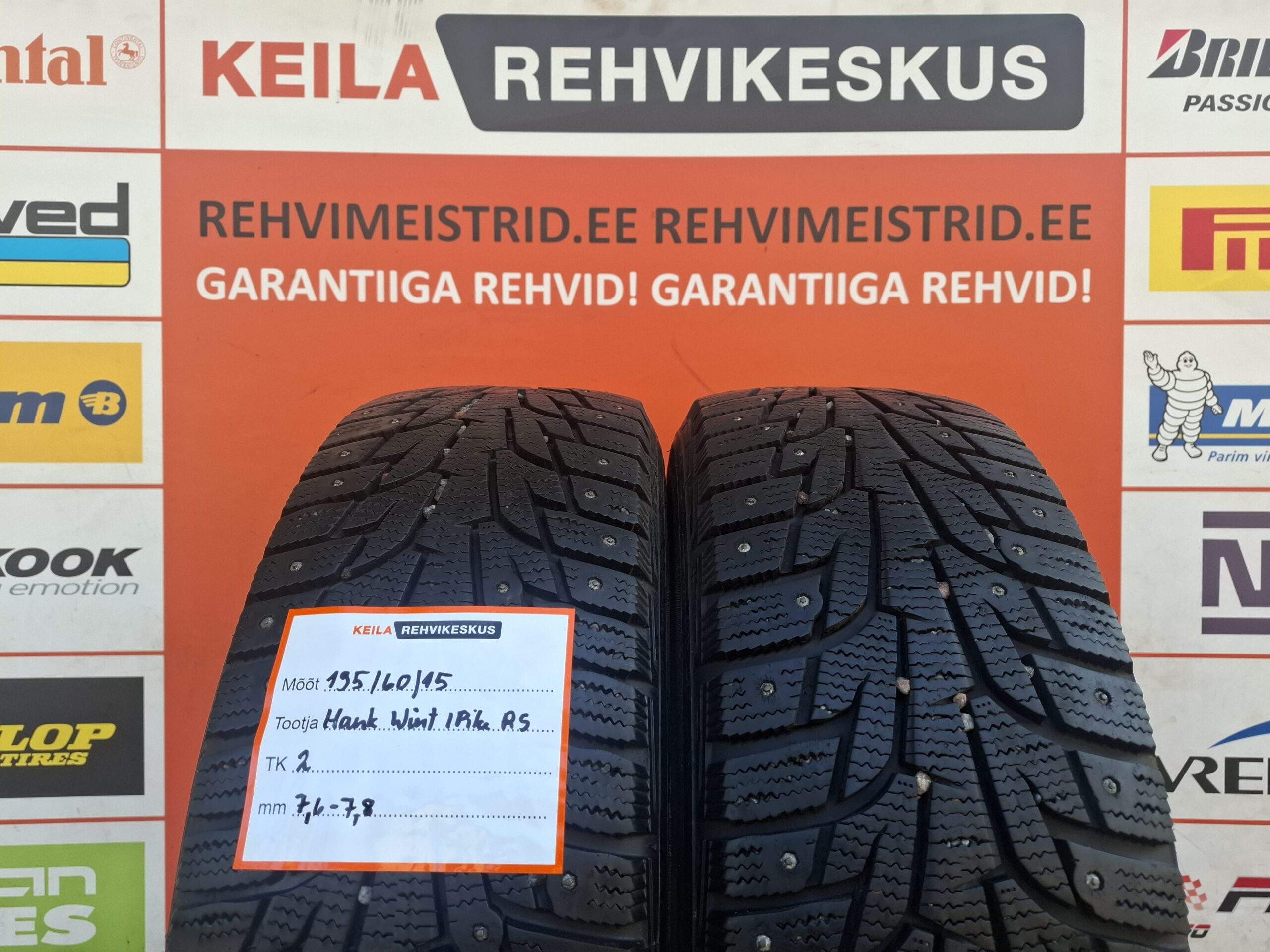 #195/60/15 Hankook Winter I Pike RS