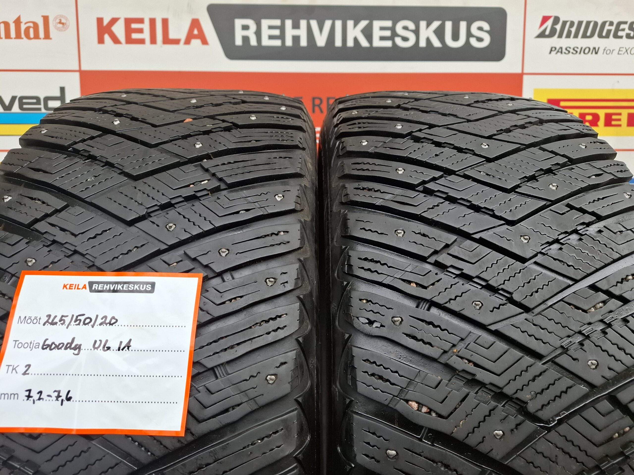 #265/50/20 goodyear UltraGrip Ice Artic