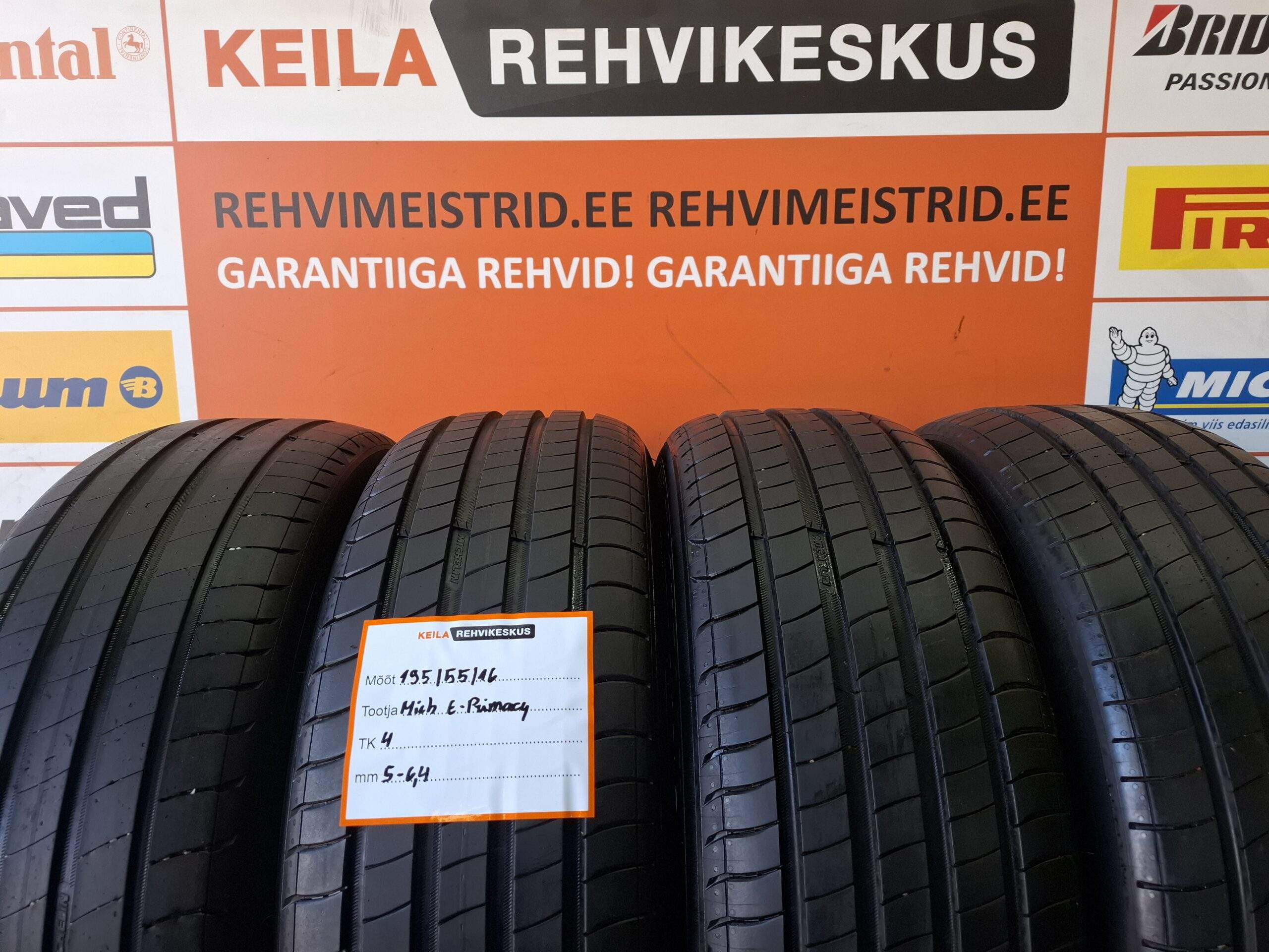 #195/55/16 Michelin E-Primacy