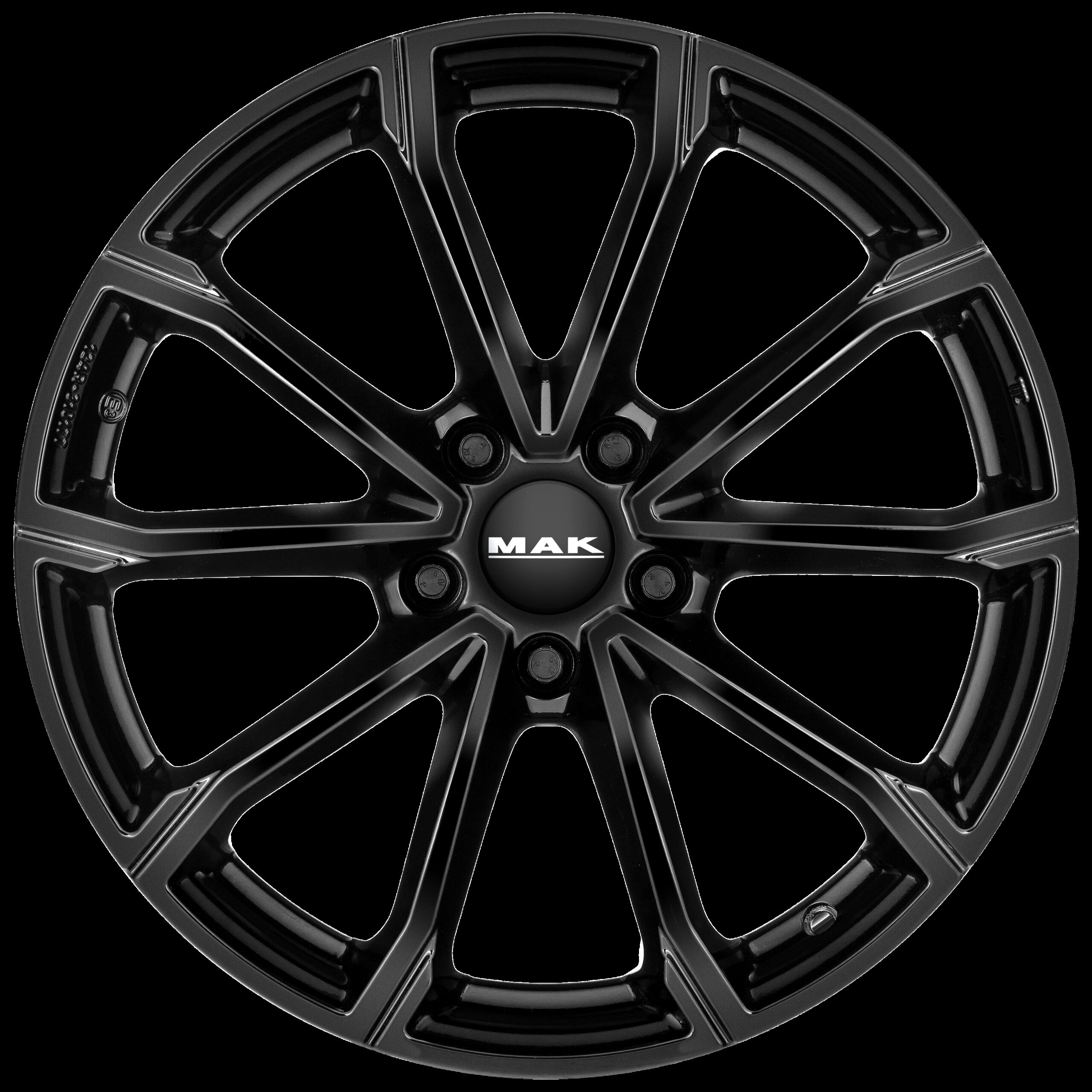 MAK Davinci Gloss Black 5x17 5x100 ET40 CB54,1 Flat 450 kg F50704BGB40PM2X